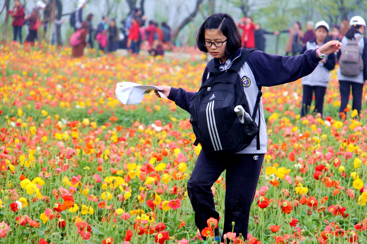 春分正好寻芳踪,翠外学子踏青来